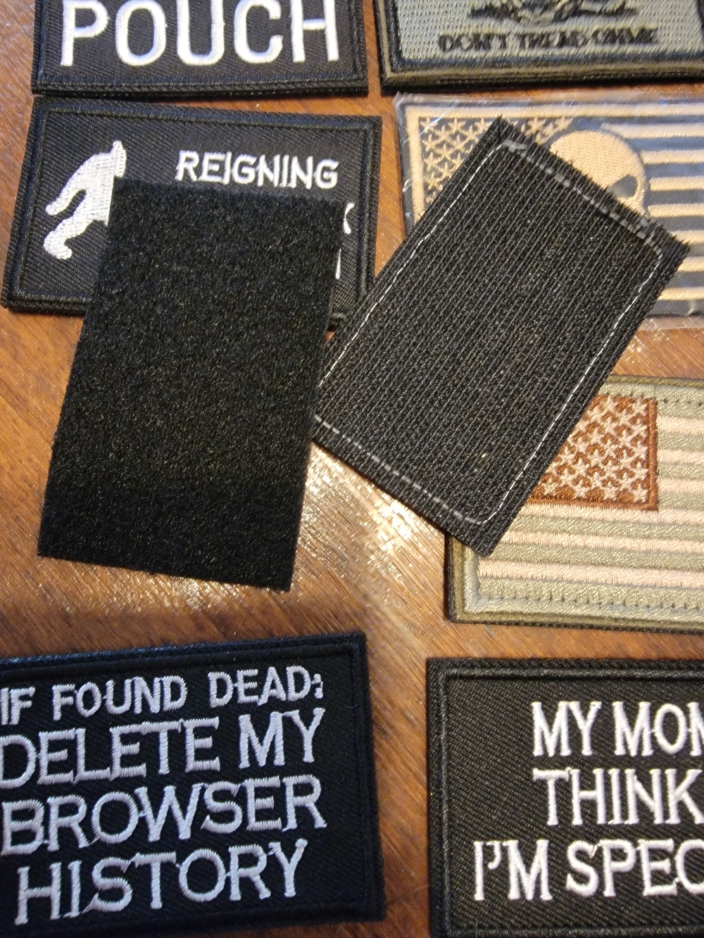 Source Unknown Black Tactical Hook & Loop Patch Set